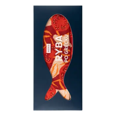 "SOXO FISH GREEK SOCKS IN PACK R.35-40," Červená