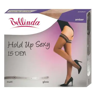 Samodržící punčocháče HOLD UP SEXY 15 DEN - BELLINDA - amber