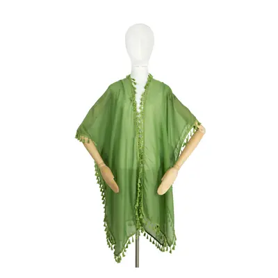 Art of Polo Poncho sz23181-7 Lime