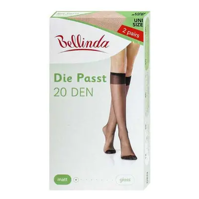 Dámské matné silonkové podkolenky DIE PASST KNEE-HIGHS 20 DEN - BELLINDA - almond