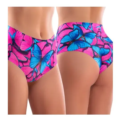 Dámské kalhotky Meméme Butterfly Pink High Briefs Dle obrázku