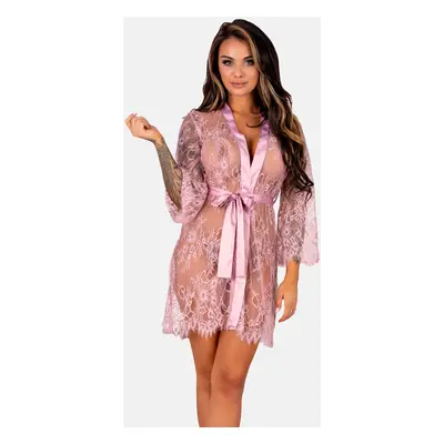 LivCo Corsetti Fashion Housecoat Sheer Pink