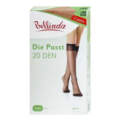 Dámské matné silonkové podkolenky DIE PASST KNEE-HIGHS 20 DEN - BELLINDA - amber