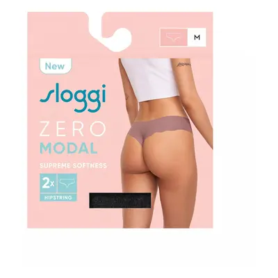 Dámské kalhotky ZERO Modal 2.0 Hipstring 2P - BLACK - černé 0004 - SLOGGI BLACK