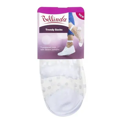 Módní silonkové ponožky s puntíky TRENDY SOCKS - BELLINDA - bílá