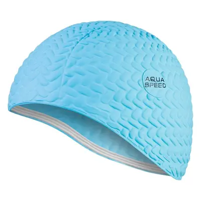 AQUA SPEED Plavecká čepice Bombastic Tic-Tac Light Blue Pattern 02