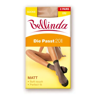 Dámské silonkové ponožky DIE PASST 20 DEN SOCKS 2 PACK - BELLINDA almond