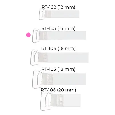 Silikonová ramínka Julimex 14mm RT 103 průhledný bílý klip