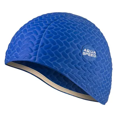 AQUA SPEED Plavecká čepice pro dlouhé vlasy Bombastic Tic-Tac Navy Blue