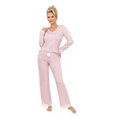 Pyžamo Simply Long Powder Pink - Donna 42