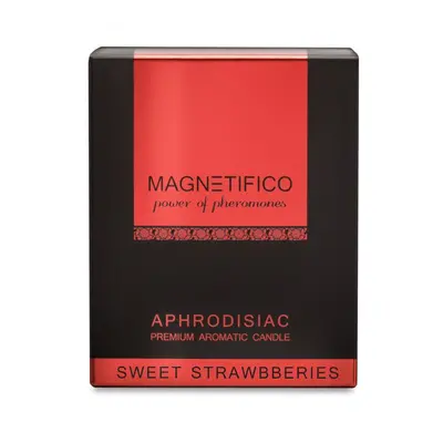 Afrodiziakální vonná svíčka Magnetifico Aphrodisiac Candle Sweet Strawberries - Valavani červená