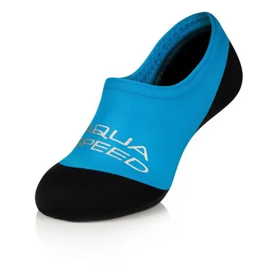 AQUA SPEED Ponožky na plavání Neo Blue/Black Pattern 01