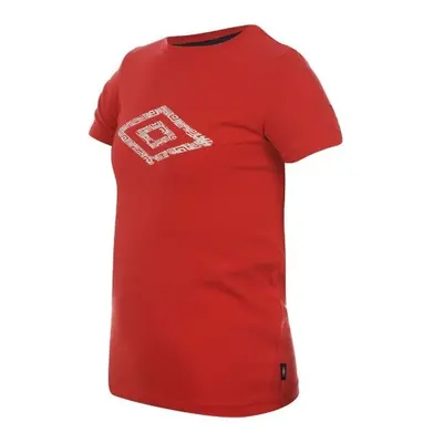 Umbro Cotton Logo T Shirt Boys Red - Červená / 11-12 - Umbro