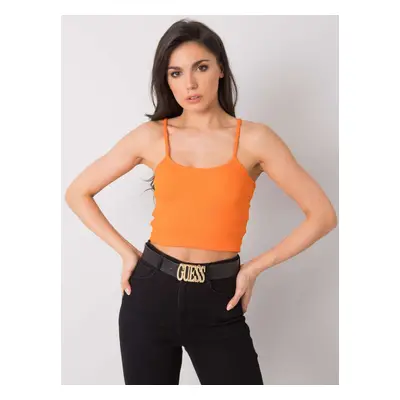 RUE PARIS Oranžový crop top S