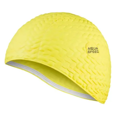 AQUA SPEED Plavecká čepice Bombastic Tic-Tac Yellow Pattern 18