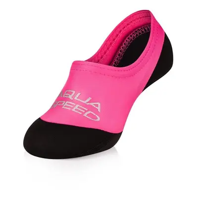 AQUA SPEED Ponožky na plavání Neo Pink/Black Pattern 03