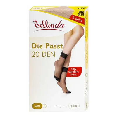 Silonkové matné ponožky 2 páry DIE PASST SOCKS 20 DEN - BELLINDA - almond