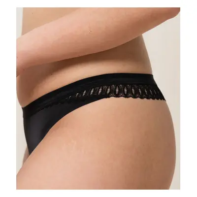 Dámská tanga Aura Spotlight High Leg string černá - TRIUMPH BLACK