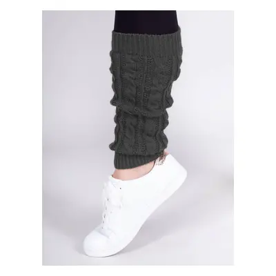 Yoclub Leg Warmers Gray Braid SOC-0003U-3000 Graphite