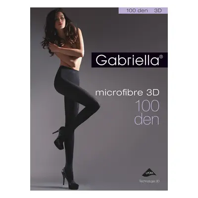 Punčochové kalhoty Gabriella Microfibre 3D 119 2-4 100 den nero/černá