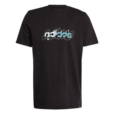 Pánské tričko adidas Illustrated Linear Graphic T-shirt black IM8311 pánské