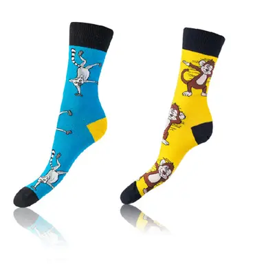 Veselé ponožky 2 páry CRAZY SOCKS 2x - BELLINDA - světle modrá