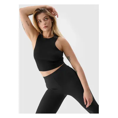 Dámský crop top slim 4F - černý