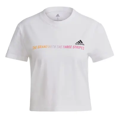 Tričko adidas Gradient Logo Cropped W GM5577