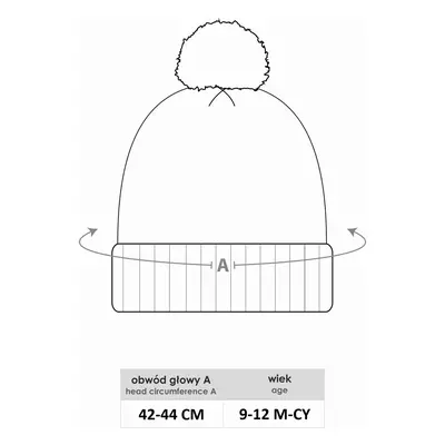 Yoclub Chlapecká zimní čepice s bambulí CZZ-0511C-AA20 Vícebarevná