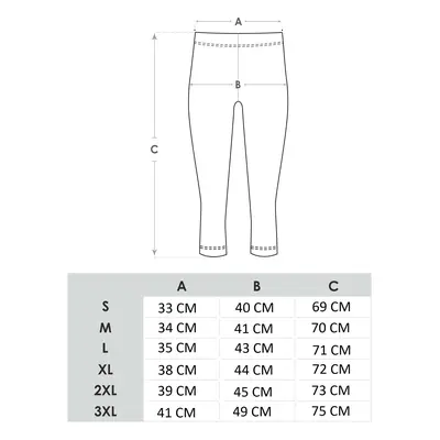 Yoclub Dámské capri legíny vysokým pasem ULD-0009K-A100 Black