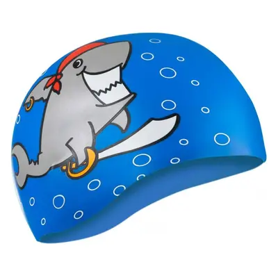 AQUA SPEED Plavecká čepice Kiddie Shark Blue