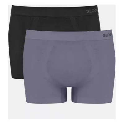 Pánské boxerky GO Smooth Short C2P - BLACK - černošedé M014 - SLOGGI BLACK