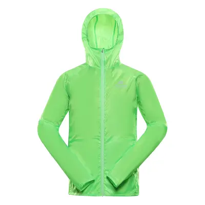 Pánská ultralehká bunda s impregnací ALPINE PRO BIK neon green gecko XXXL