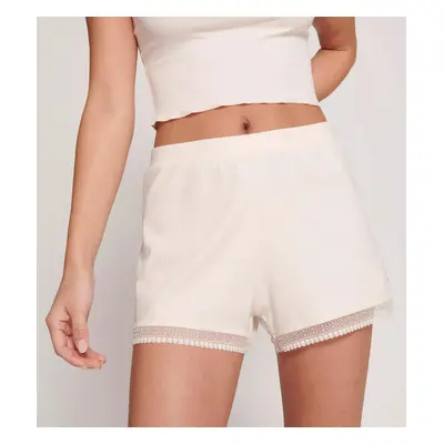 Dámské šortky GO Ribbed Short - ANGORA - sv. růžové 6308 - SLOGGI WHITE