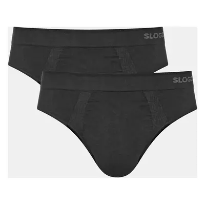 Pánské slipy GO Smooth Brief 2P - BLACK - černé 0004 - SLOGGI BLACK