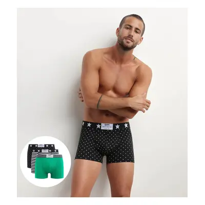 Pánské módní boxerky 3 ks DIM VIBES BOXER 3x - DIM - bílá