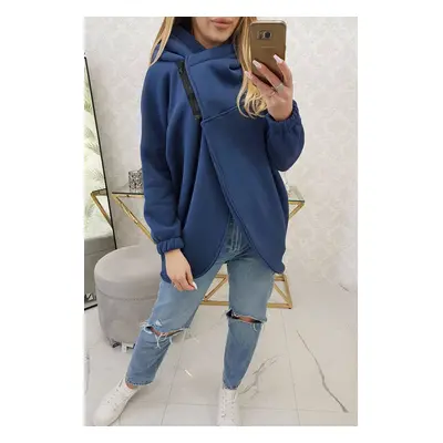 Bluza z krótkim suwakiem jeansowa UNI