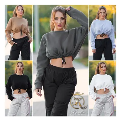 Sexy svetr Koucla Crop Jumper CAPPUCCINO Einheitsgroesse