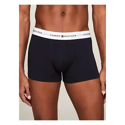 Pánské boxerky 3Pack UM0UM02768 0Y1 šedé/černé/potisk - Tommy Hilfiger