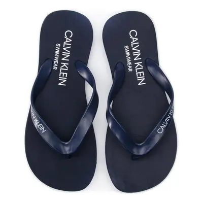 Plážové žabky Flip-Flops Sandals KM0KM00341 - Calvin Klein tmavě modrá