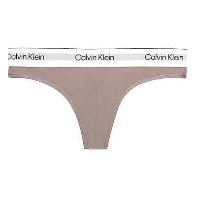 Dámská tanga Modern Cotton Nat QF7050E-5R4 - Calvin Klein L