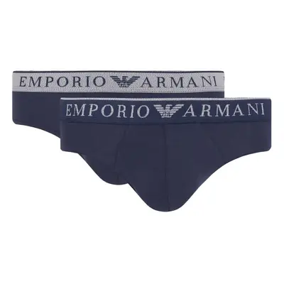 Pánské slipy 2Pack 111733 4R720 tm. modré - Emporio Armani