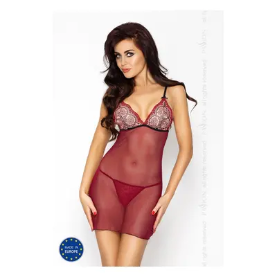 Erotická košilka Whitney chemise red - PASSION červená