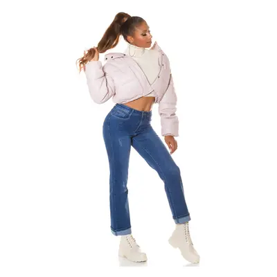 Sexy Highwaist Push up použitý vzhled flarred Jeans denimblue