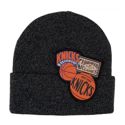 Pánská / junior čepice New York NBA Logo HCFK4341 Tmavě šedá s černou vzor oranžová - Mitchell &