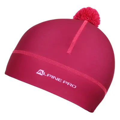 Funkční čepice s bambulí ALPINE PRO ABERE fuchsia red