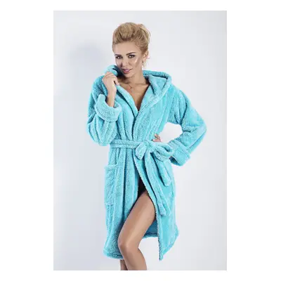 DKaren Housecoat Diana Turquoise tyrkysová