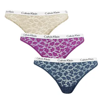 Dámské brazilky Carousel Lace 3Pack QD3925E-6Q2 - Calvin Klein S