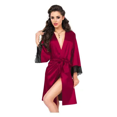 DKaren Housecoat Nikola Crimson Crimson