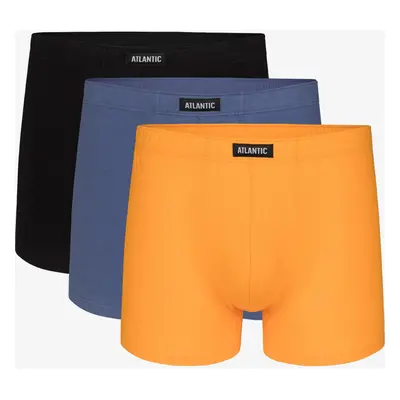 Pánské sportovní boxerky ATLANTIC 3Pack - černé/modré/žluté